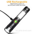 USB-wiederaufladbare XML-T6 und COB-LED-Taschenlampe